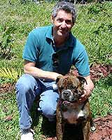 David Leavitt and Leavitt bulldog puppy