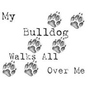 My Bulldog walks all ove rme